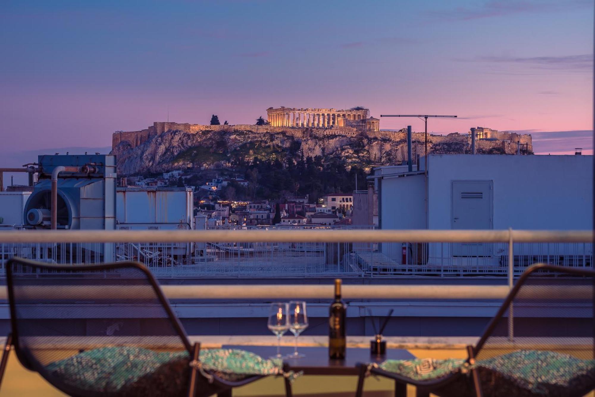 Acropolis View Mini Sky Suite & Hot Tub Atenas Exterior foto