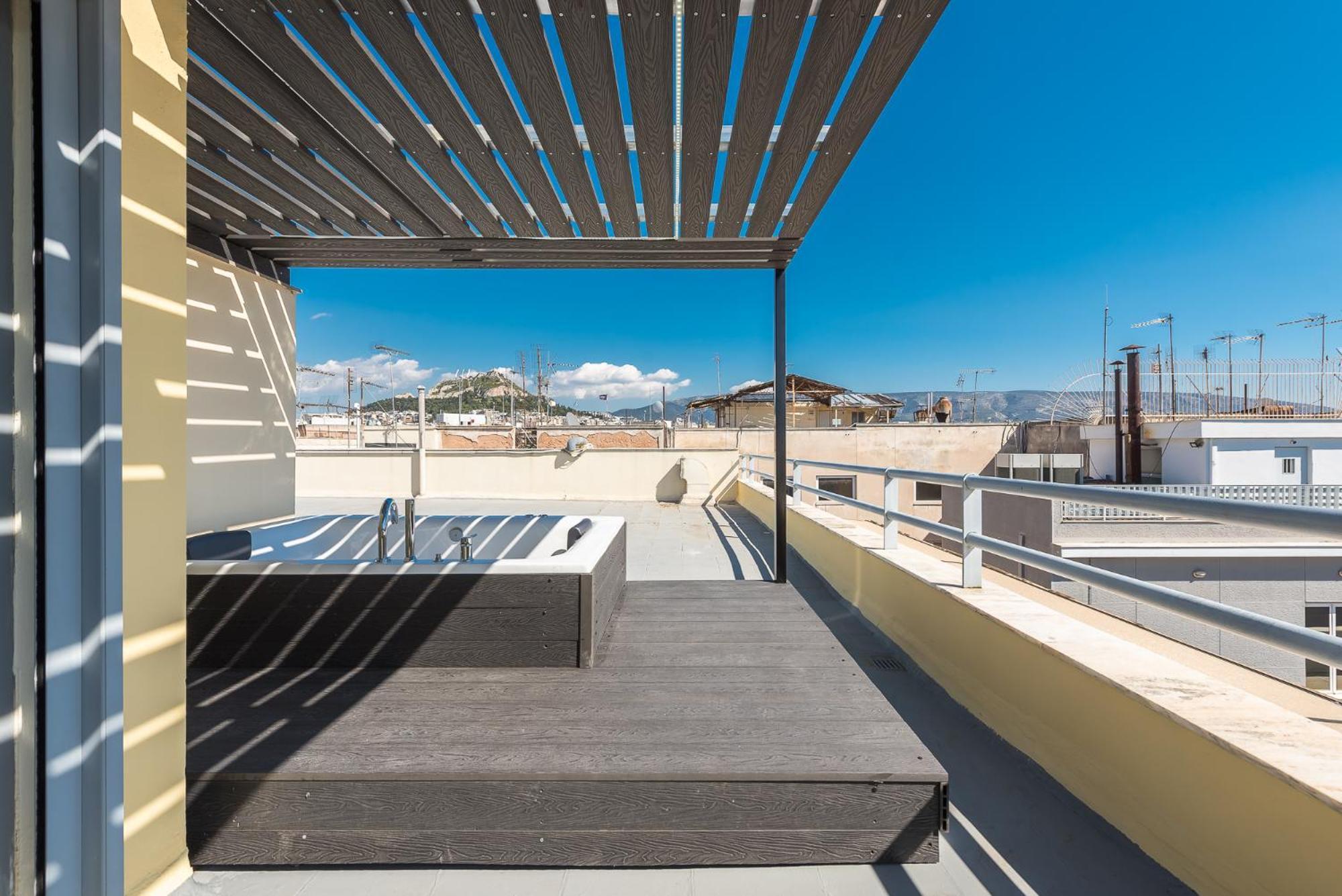 Acropolis View Mini Sky Suite & Hot Tub Atenas Exterior foto