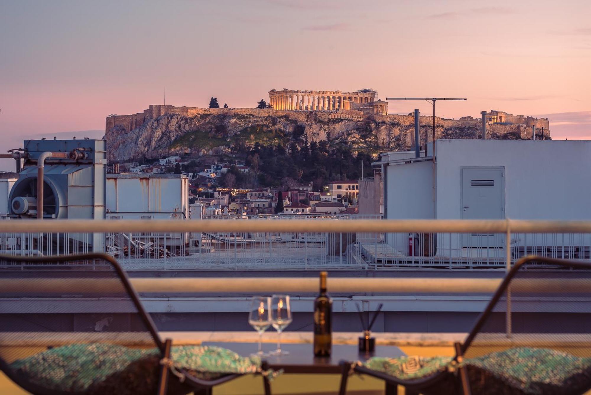 Acropolis View Mini Sky Suite & Hot Tub Atenas Exterior foto