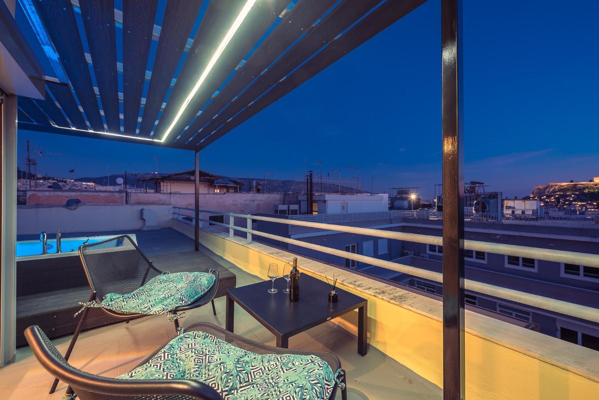 Acropolis View Mini Sky Suite & Hot Tub Atenas Exterior foto