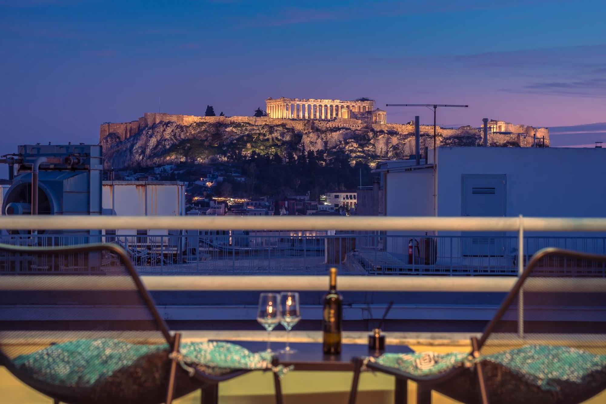 Acropolis View Mini Sky Suite & Hot Tub Atenas Exterior foto