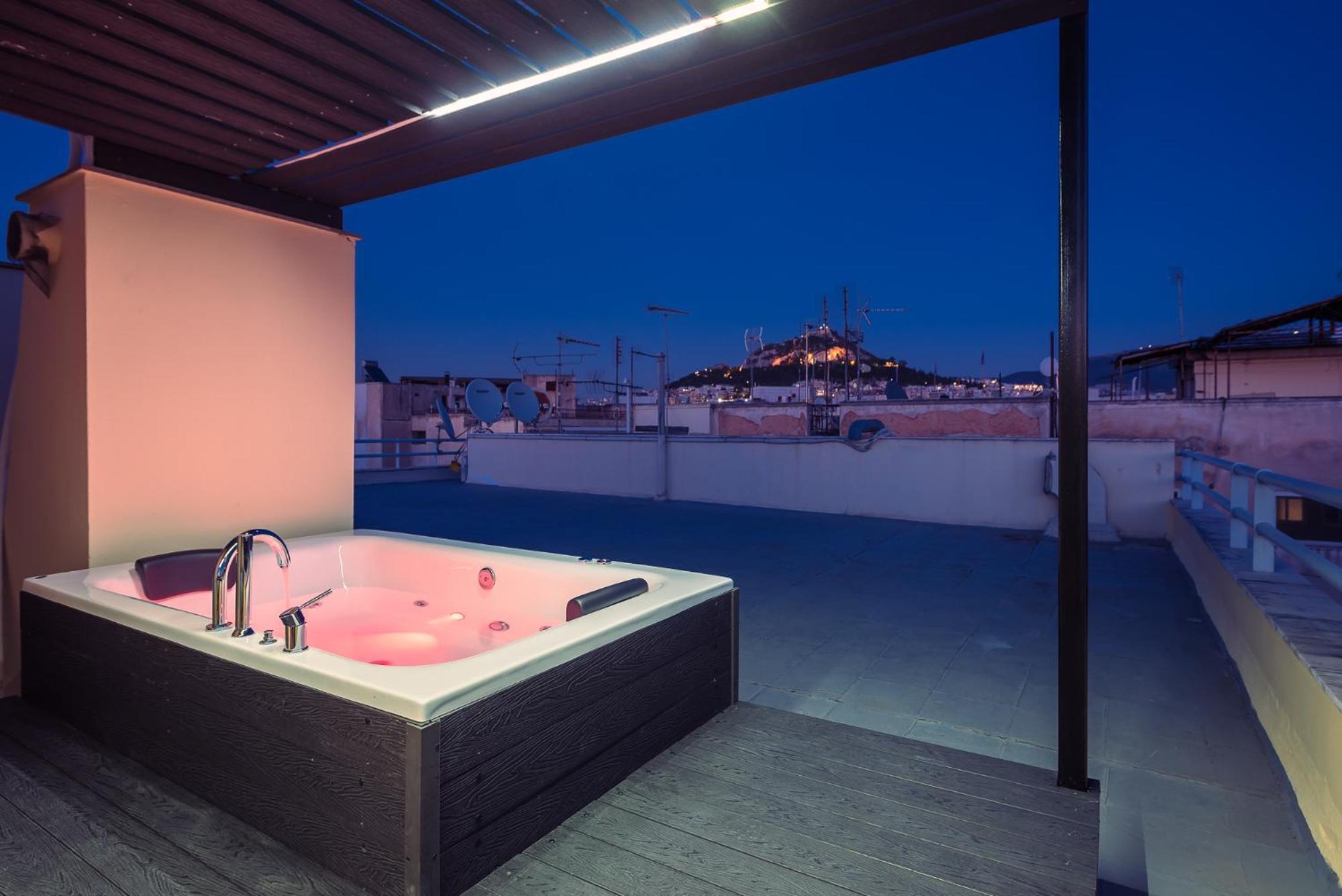 Acropolis View Mini Sky Suite & Hot Tub Atenas Exterior foto